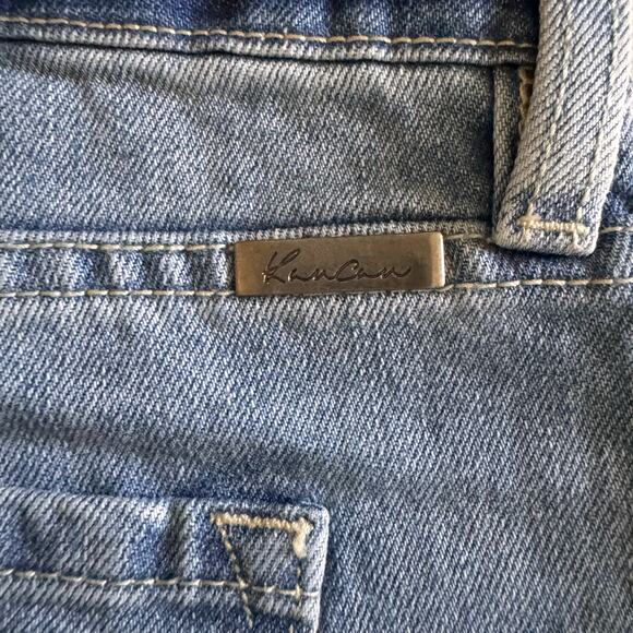 KANCAN Shorts Large Beren Mid-Rise Distressed Cuff Frayed Hem Cotton Denim NWT - Picture 10 of 16